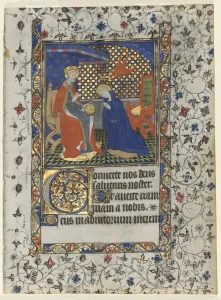 Active About 1410 25 Prints: Bifolio from a Book of Hours: Coronation of the Virgin