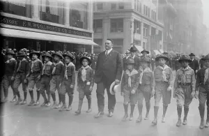 Scout Prints: Big Bill Edwards & scouts, 1919. Creator: Bain News Service