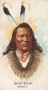 Omaha Prints: Big Elk, Ponca, from the American Indian Chiefs series (N2) for Allen &amp
