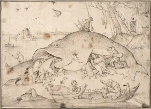 Brush Prints: Big Fish Eat Little Fish, 1556