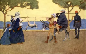 Lance Thackeray Prints: Big Game Hunters, 1908. Artist: Lance Thackeray