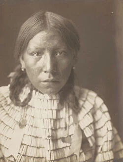 Earring Collection: Big Road's daughter, 1907. Creator: Edward Sheriff Curtis