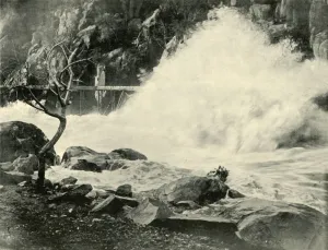 A Big Wave in the Cataract Gorge, near Launceston, 1901. Creator: Unknown