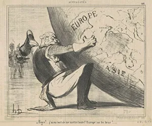 Overwhelmed Prints: Bigre!... j'ai eu tort de me mettre... 19th century. Creator: Honore Daumier