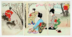 March Prints: Bijin Junikagetsu (Beauties in the twelve months): March, 1898. Creator: Shuntei Miyagawa