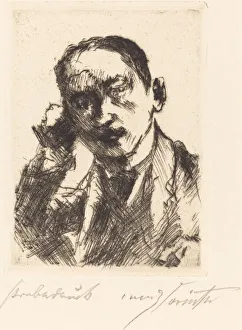 Corinth Lovis Prints: Bildnis K. S. (Portrait of K. S. ), 1920. Creator: Lovis Corinth