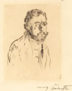 Corinth Lovis Prints: Bildnisstudie H. St. (Portrait Study of H. St. ), 1920. Creator: Lovis Corinth