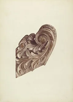 Billethead Prints: Billethead, c. 1939. Creator: Hazel Hyde