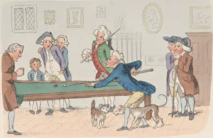 Bunbury Collection: Billiards, April 1803. April 1803. Creator: Thomas Rowlandson