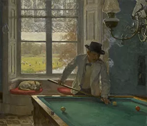 Billiard Gallery: The Billiards Player, 1896. Creator: Tholen, Willem Bastiaan (1860-1931)