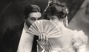 Billie Burke and Farren Soutar in a scene from The Belle of Mayfair, early 20th century.Artist: Bassano Studio Billie Burke and Farren Soutar in a scene from The Belle of Mayfair, early 20th century.Artist: Bassano Studio