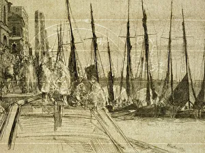 Poplar Tower Hamlets London England Prints: Billingsgate, 1859. Creator: James Abbott McNeill Whistler