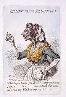 Cecilia Collection: Billingsgate eloquence, 1795. Artist: James Gillray