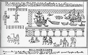 Hugh Prints: Billingsgate, London, 1598 (1904). Artist: Hugh Alley
