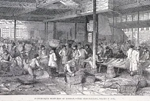 Samuel Owen Prints: Billingsgate Market, London, 1814. Artist: James B Allen