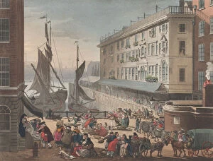 Billingsgate Wharf Gallery: Billingsgate Market, March 1, 1808. March 1, 1808. Creators: Thomas Rowlandson
