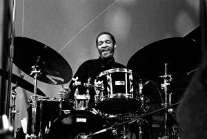 Drumkit Gallery: Billy Higgins, Brecon Jazz Festival, Powys, Wales, August 2000. Artist: Brian O Connor
