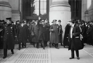 Baseball Prints: Billy Sunday reaches New York, between c1915 and c1920. Creator: Bain News Service
