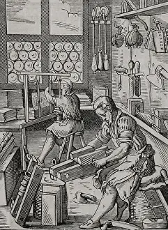 Bindery workshop, 16th century (1877). Creator: Jost Ammon