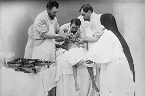 Binding arteries of Hindoo twins after operation, 1902. Creator: Bain News Service