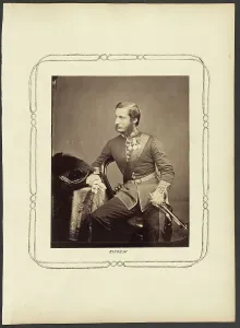Bearskin Prints: Bingham, Scots Guards, about 1855-1865. Creator: Unknown