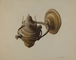 Watercolour And Graphite On Paperboard Collection: Binnacle Lamp, 1938. Creator: Herman O. Stroh