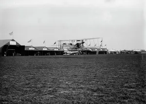 Aerodrome Prints: Biplane of George W. Beatty, 1914. Creator: Bain News Service
