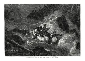 Birch-bark Canoes on the Red River of the North, United States, 1877