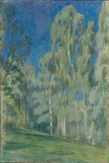 Birches at Midday, 1903. Artist: Borisov-Musatov, Viktor Elpidiforovich (1870-1905) Birches at Midday, 1903. Artist: Borisov-Musatov, Viktor Elpidiforovich (1870-1905)
