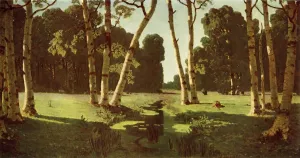 Peaceful Prints: A Birchwood, 1879, (1965). Creator: Arkhip Ivanovich Kuindzhi