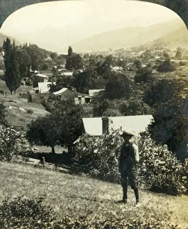 Rose Stereograph Co Prints: Bird s-Eye View of Wandiligong, Victoria, Australia, c1909. Creator: George Rose