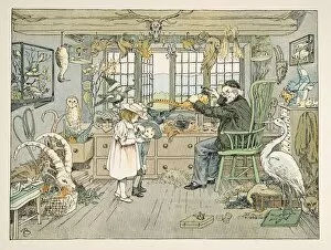 The Bird Stuffer, from Four and Twenty Toilers, pub. 1900 (colour lithograph)