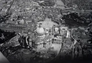 1928 Prints: Bird's-eye view of Basilica of St