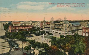 Edicion Jordi Prints: Birds-Eye View of Central Park, Havana, Cuba, c1919