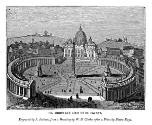 William Frome Prints: Birds eye view of St Peters, 1843. Artist: J Jackson