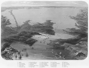 Birds-Eye View of the Straits of Kertch & Sea of Azoff, c1870