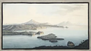 Fabris Prints: A birds eye view of the territory raised by Volcanic Explosions, 1776