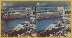 Bird's-eye view of Venice, about 1865. Creator: Unknown