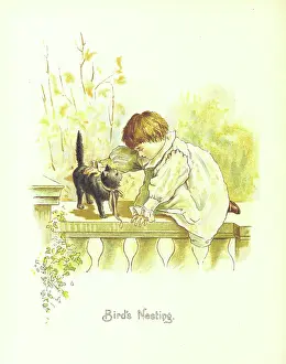 Stroking Prints: Bird's Nesting, 1892. Creator: Unknown. Bird's Nesting, 1892. Creator: Unknown
