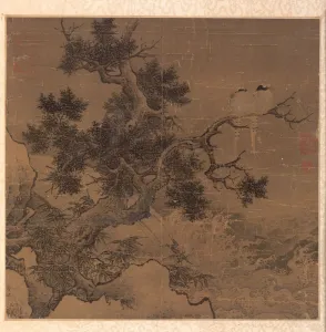 Birds on a Tree above a Cataract, 1127-1279. Creator: Li Di (Chinese, c. 1100-c. 1192)