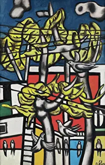 Lger Prints: Birds in the trees, 1953. Creator: Leger, Fernand (1881-1955)