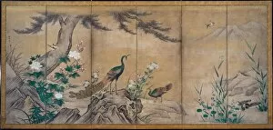 Attributed To Gallery: Birds, Trees, and Flowers, late 1500s. Creator: Kano Shoei (Japanese, 1519-1592), attributed to