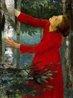 Magyar Nemzeti Galeria Prints: Birdsong, 1893. Creator: Ferenczy, Karoly (1862-1917)