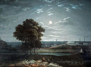 British School Gallery: Birmingham by Moonlight, 1800-1850. Creator: Unknown