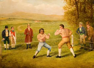 Boxer Gallery: A Birmingham Prize Fight, 1789. Creator: W Allen