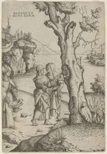 Adonis Prints: Birth of Adonis, c. 1515/1520. Creator: Benedetto Montagna