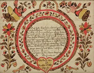 Stem Prints: Birth and Baptismal Certificate of Suzanna Jager, 1798. Creator: Unknown