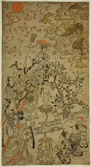 Water Lily Gallery: Birth of the Buddha, c. 1710. Creator: Hanekawa Chincho