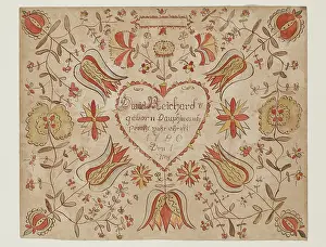 Tulipa Prints: Birth Certificate for Daniel Reichard, 1780. Creator: Unknown