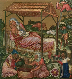 Birth of Christ, c1350 (1955). Artist: Master of the Vyssi Brod Altar